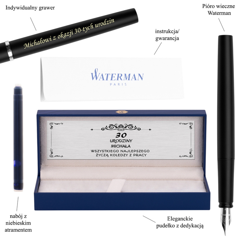Prezent dla maturzysty: pióro wieczne Waterman Allure z grawerem