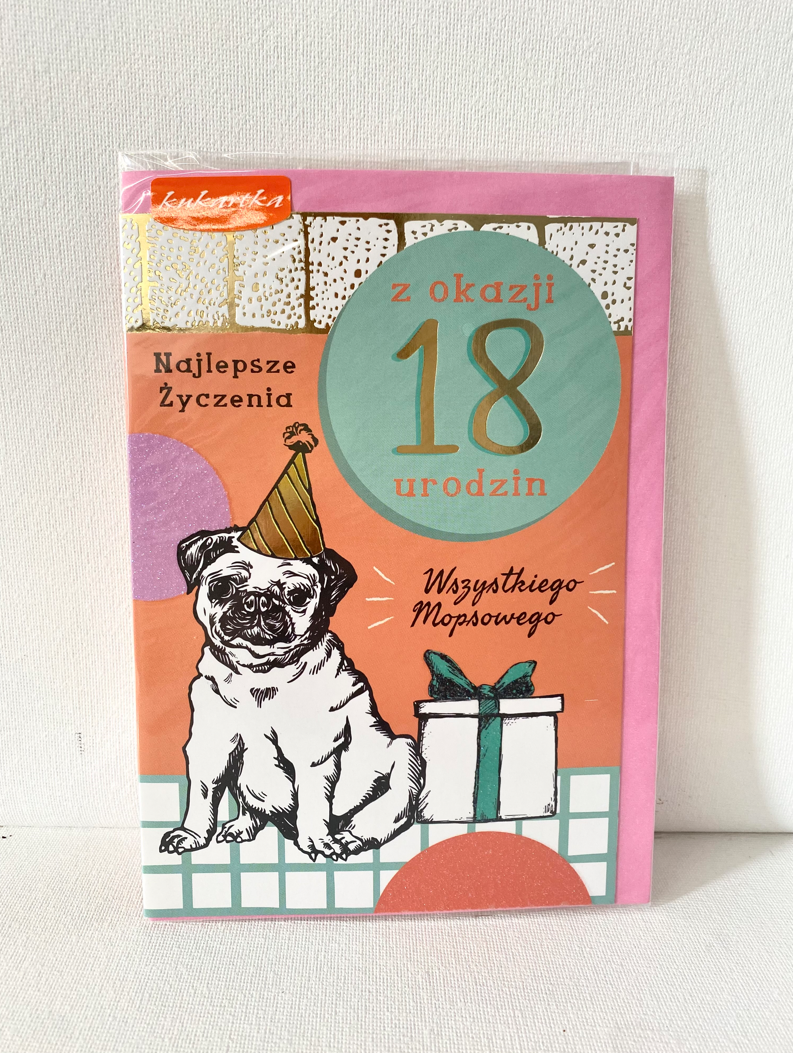 Kartka na 18 urodziny