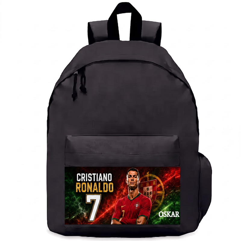 Personalizowany plecak Cristiano Ronaldo z imieniem – plecak piłkarski Portugalia CR7