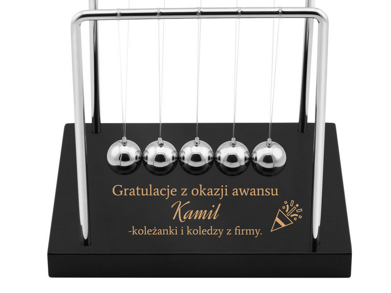 Kulki Wahadło Newtona Prezent z Grawerem