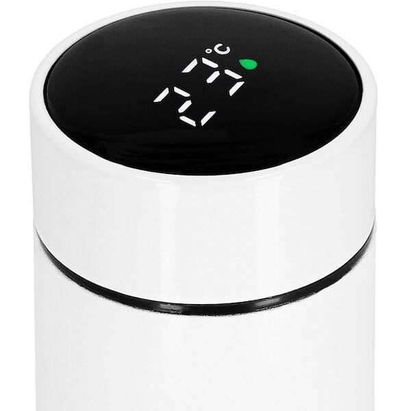 Kubek termiczny z wyświetlaczem LED i personalizowanym nadrukiem UV – idealny prezent dla miłośników kotów