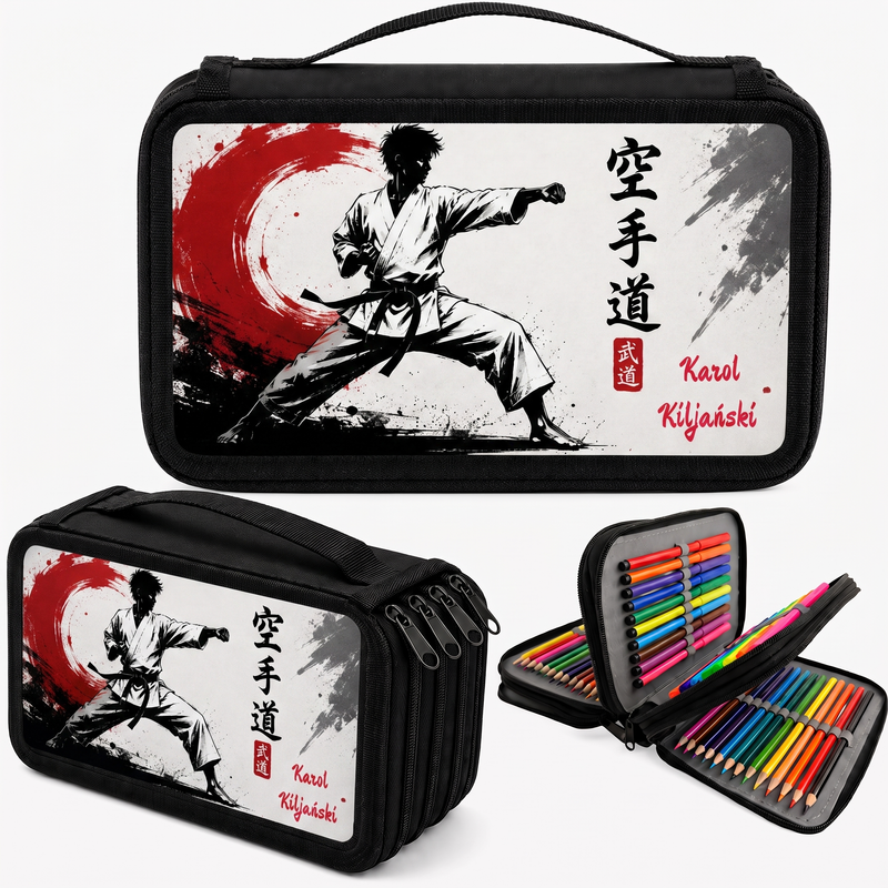 Personalizowany piórnik karate z imieniem – Karate
