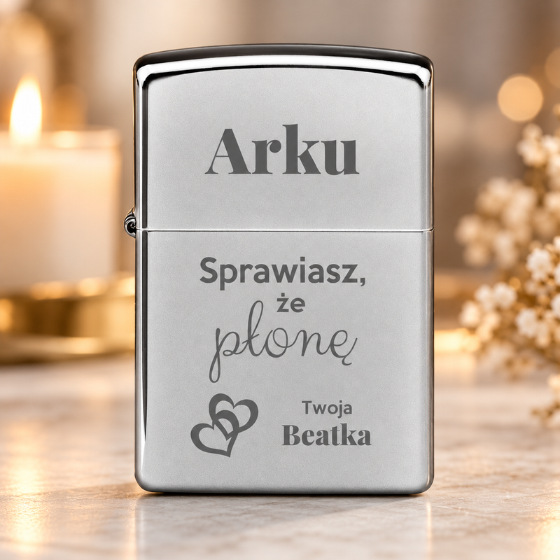 Zapalniczka ZIPPO 205 Satin chrome z Grawerem
